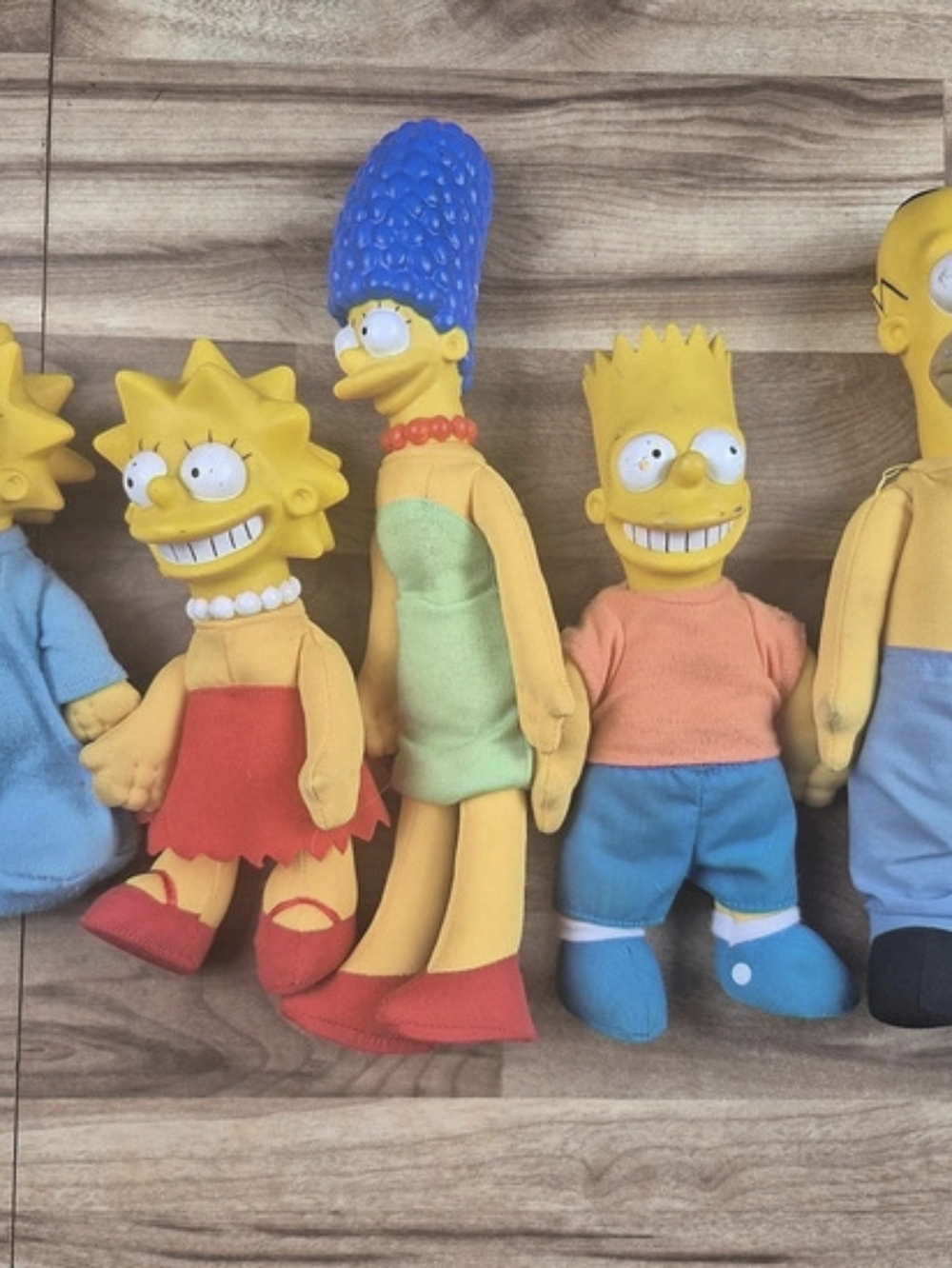 Fox The Simpsons Family Cartoon Character Doll Set Lot Of 5. Bart Homer Marge Si